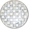 MACKENZIE-CHILDS Enamel Charger Plate, Charger Decoration Plate for Dinner Plates or Home Decor, 12 Inches, Brown-and-White Mocha Check(Sterling Check)