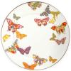 MACKENZIE-CHILDS Enamel Charger Plate, Decorative Plate for Home Decor, 12 Inches, Rosy English Garden(Butterfly Garden)