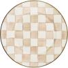 MACKENZIE-CHILDS Enamel Dinner Plate, Decorative Dinnerware Plate, 10 Inches, Brown-and-White Mocha Check(Mocha Check)