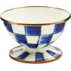 MACKENZIE-CHILDS Enamel Ice Cream Bowl, Serving Bowls for Entertaining, 2-Cup Capacity, Brown-and-White Mocha Check(Royal Check)