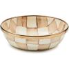 MACKENZIE-CHILDS Enamel Relish Dish, Small Serving Bowl for Entertaining, Brown-and-White Mocha Check(Mocha Check)