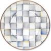 MACKENZIE-CHILDS Enamel Salad and Dessert Plate, Small Plate for Appetizers or Desserts, 8 Inches, Pink-and-White Rosy Check(Sterling Check)
