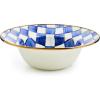 MACKENZIE-CHILDS Enamel Serving Bowl, Enamel Serveware Bowl, 12 Inches, Brown-and-White Mocha Check(Royal Check)