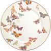 MACKENZIE-CHILDS Enamel Serving Platter, Decorative Serving Platter for Food, 16 Inches, Rosy Check(Butterfly Garden)