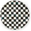 MACKENZIE-CHILDS Enamel Serving Platter, Decorative Serving Platter for Food, 16 Inches, Rosy Check(Courtly Check)