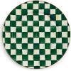 MACKENZIE-CHILDS Enamel Serving Platter, Decorative Serving Platter for Food, 16 Inches, Rosy Check(Emerald Check)