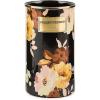 MACKENZIE-CHILDS Enamel Utensil Holder, Kitchen Utensil Holder for Countertop, Storage Caddy, Black-and-White Courtly Check(Brown Wild Rose)