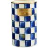 MACKENZIE-CHILDS Enamel Utensil Holder, Kitchen Utensil Holder for Countertop, Storage Caddy, Black-and-White Courtly Check(Royal Check)