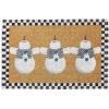 MACKENZIE-CHILDS Entrance Mat, Decorative Outdoor Front Door Mat, Coir Door Mat, 24″ x 36″, Squirrel(Dancing Snowman)
