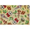 MACKENZIE-CHILDS Entrance Mat, Decorative Outdoor Front Door Mat, Coir Door Mat, 24″ x 36″, Squirrel(Deck the Halls)
