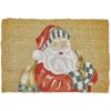 MACKENZIE-CHILDS Entrance Mat, Decorative Outdoor Front Door Mat, Coir Door Mat, 24″ x 36″, Squirrel(Santa With Presents)