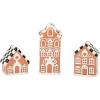 MACKENZIE-CHILDS Gingerbread Village Candle Holders, Set of 3