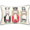 MACKENZIE-CHILDS Lumbar Throw Pillow, Decorative Polyester Pillow for Christmas Decor, 12×22, Black-and-White Courtly Nutcracker(Courtly Nutcracker Lumbar)
