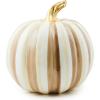 MACKENZIE-CHILDS Medium Pumpkin, Resin Halloween Home Decor, Pink-and-White Bubblegum Pink Stripe(Mocha)