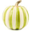 MACKENZIE-CHILDS Medium Pumpkin, Resin Halloween Home Decor, Pink-and-White Bubblegum Pink Stripe(Moss Stripe)