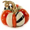 MACKENZIE-CHILDS Mini Patchwork Spice Pumpkin, Decorative Resin Autumn and Halloween Home Decor