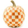 MACKENZIE-CHILDS Mini Pumpkin, Resin Halloween Home Decor, Purple-and-White Plum Check(Orange Check)