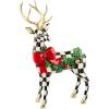 MACKENZIE-CHILDS Resin Deer Statue, Christmas Home Decoration, Resting, Holly Check(Standing)