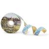 MACKENZIE-CHILDS Ribbon, Decorative Wired Ribbon for Christmas Gift Wrapping and Decor, 4 Inches, Brown-and-White Mocha Check Suede(Royal Check)