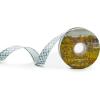 MACKENZIE-CHILDS Ribbon, Decorative Wired Ribbon for Christmas Gift Wrapping and Decor, 4 Inches, Brown-and-White Mocha Check Suede(Sterling Check)