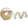 MACKENZIE-CHILDS Ribbon, Decorative Wired Ribbon for Christmas Gift Wrapping and Decor, 4 Inches, Brown-and-White Mocha Check Suede(Violet Check)