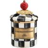 MACKENZIE-CHILDS Royal Check Enamel Canister, Blue-and-White Kitchen Storage Container with Lid, Mini(Courtly Check)