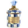 MACKENZIE-CHILDS Royal Check Enamel Canister, Blue-and-White Kitchen Storage Container with Lid, Mini(Royal Check)
