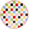 MACKENZIE-CHILDS Set of 4 Stoneware Dinner Plates, Dishwasher- and Microwave-Safe Plates, 10.5 Inches, Red-and-White Cherry Check(Multi Check)
