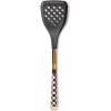 MACKENZIE-CHILDS Slotted Kitchen Spatula, Silicone Spatula for Cooking, Brown-and-White Mocha Check(Courtly Check)