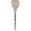 MACKENZIE-CHILDS Slotted Kitchen Spatula, Silicone Spatula for Cooking, Brown-and-White Mocha Check(Mocha Check)