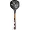 MACKENZIE-CHILDS Slotted Spoon, Silicone Turner for Cooking, Brown-and-White Mocha Check(Courtly Check)