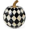 MACKENZIE-CHILDS Small Decorative Pumpkin for Fall Decor, Autumn Decorations for Home, Courtly Harlequin(Courtly Harlequin)