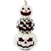 MACKENZIE-CHILDS Stacked Illuminated Pumpkins, Halloween Decorations, Black-and-White Courtly Check