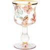 MACKENZIE-CHILDS Stemmed Wine Glass, Decorative Glassware, 12 Ounces, Deck the Halls(Butterfly Hill)