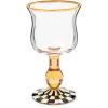 MACKENZIE-CHILDS Stemmed Wine Glass, Decorative Glassware, 12 Ounces, Deck the Halls(Courtly Check)