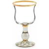 MACKENZIE-CHILDS Stemmed Wine Glass, Decorative Glassware, 12 Ounces, Deck the Halls(Sterling Check)