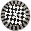 MACKENZIE-CHILDS Tree Skirt, Christmas Tree Rug for Holiday Decor, Red-and-Black Tartan(Courtly Noel)
