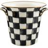 MACKENZIE-CHILDS Wine Cooler, Champagne and Wine Bucket, Ice Bucket, Brown-and-White Mocha Check(Courtly Check)