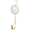 MACKENZIE-CHILDS Wreath Hanger, Door Hanger for Seasonal Decor, Brown-and-White Mocha Check(Sterling Check)