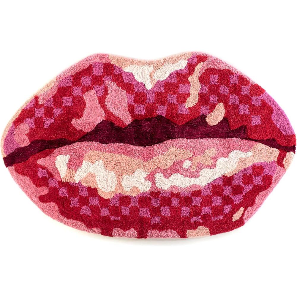 imageMACKENZIECHILDS Bath Rug Bath Mat for Bathroom Use Cotton Rug Kiss My Feet