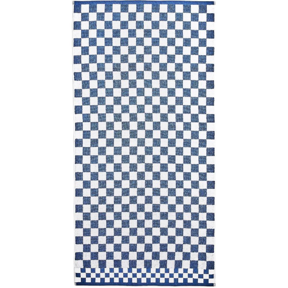 imageMACKENZIECHILDS Bath Towel Cute Decorative Bathroom Towel BlueandWhite Royal CheckNavy Check