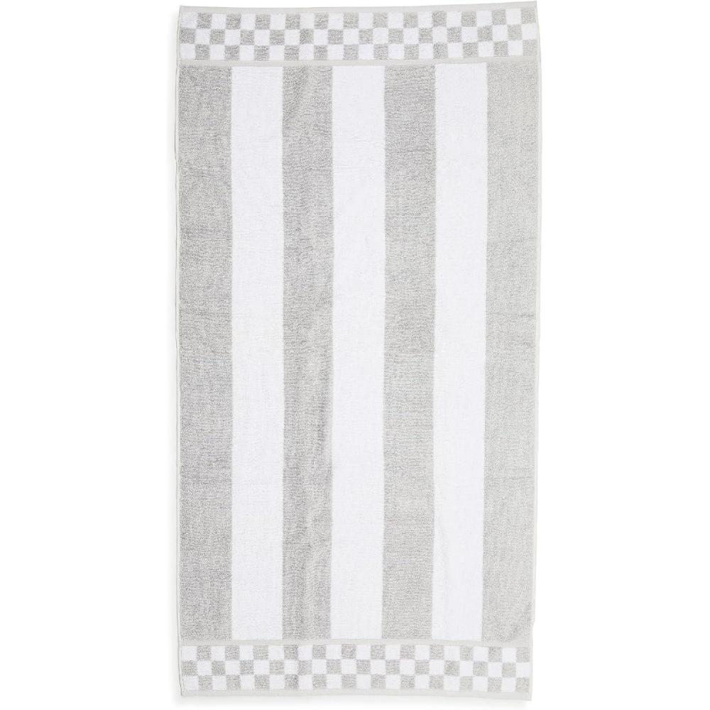 imageMACKENZIECHILDS Bath Towel Cute Decorative Bathroom Towel BlueandWhite Royal CheckSterling Stripe