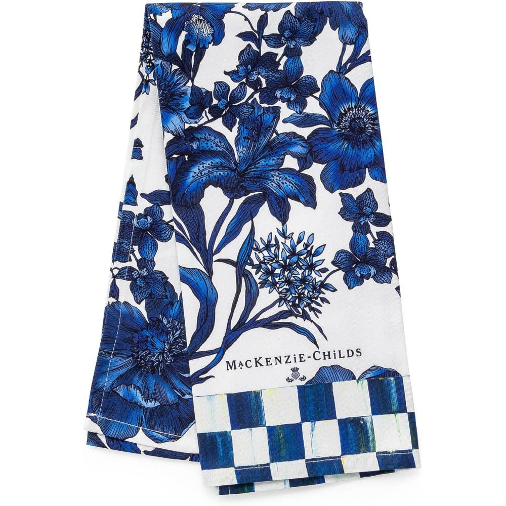 imageMACKENZIECHILDS Cotton Dish Towel Decorative Kitchen Towels Royal English Garden