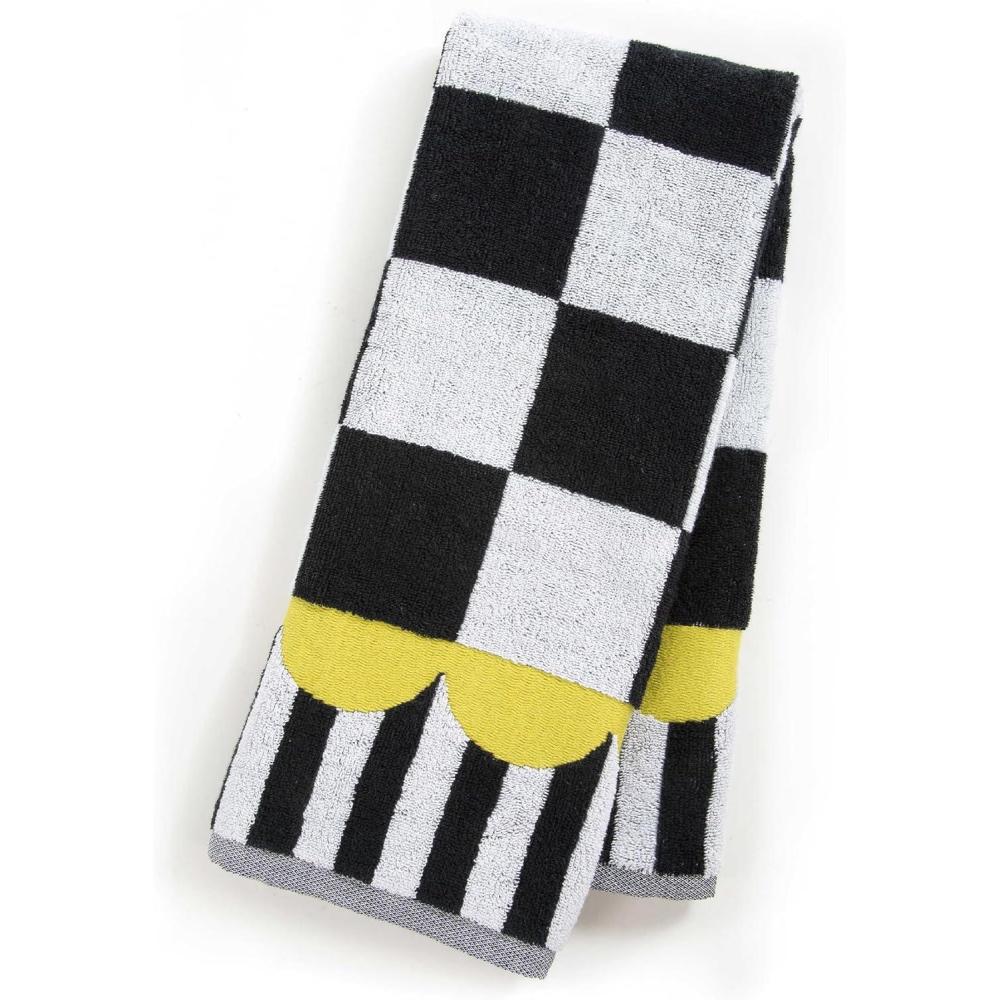 imageMACKENZIECHILDS Hand Towel Cute Decorative Hand Towel for Bathroom and Kitchen BlueandWhite Royal CheckCourtly Check