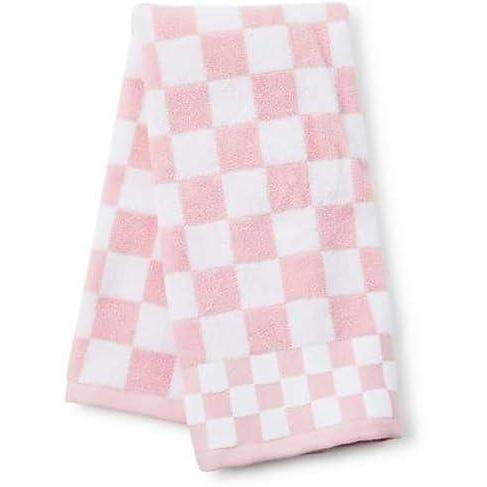imageMACKENZIECHILDS Hand Towel Cute Decorative Hand Towel for Bathroom and Kitchen BlueandWhite Royal CheckRosy Check