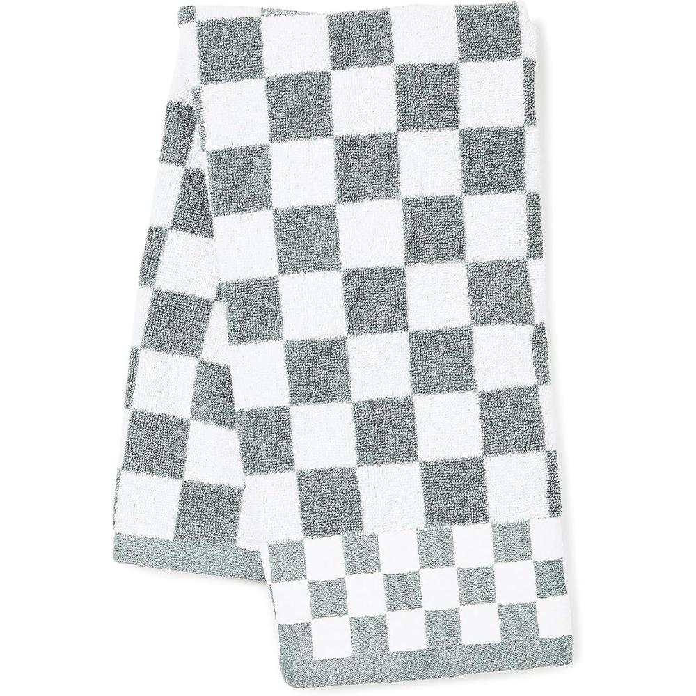 imageMACKENZIECHILDS Hand Towel Cute Decorative Hand Towel for Bathroom and Kitchen BlueandWhite Royal CheckSterling Check