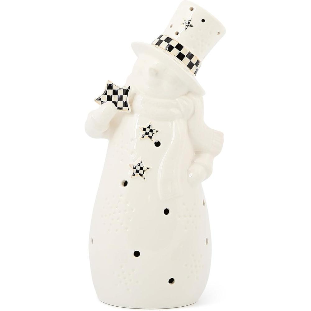 imageMACKENZIECHILDS Illuminated Snowman LightUp Christmas Decor Courtly Noel