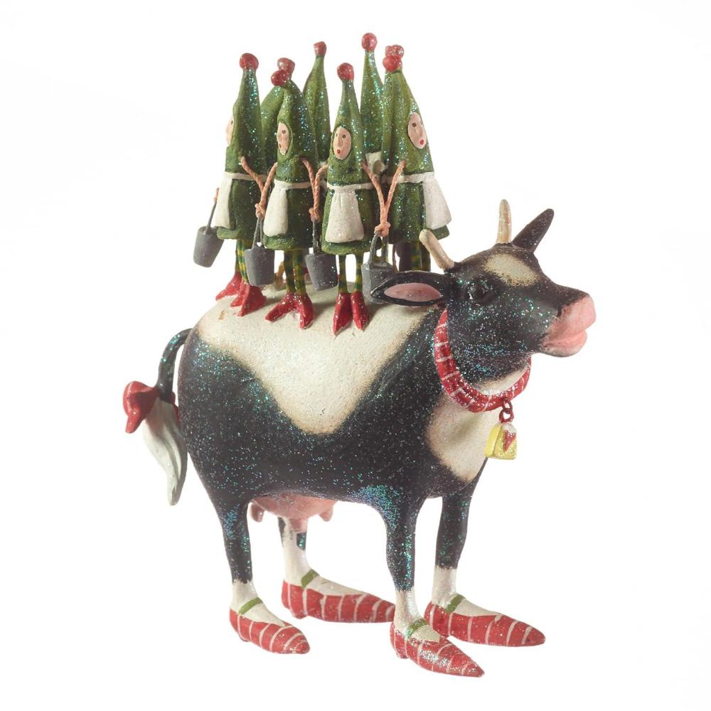 imageMACKENZIECHILDS Patience Brewster 12 Days Christmas Ornament Christmas Tree Ornament 4 Calling BirdsMaids Amilking
