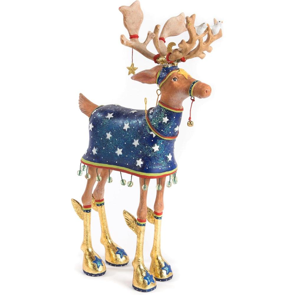 imageMACKENZIECHILDS Patience Brewster Dash Away Figurine Christmas Home Decor Mrs SantaDash Away Comet Reindeer
