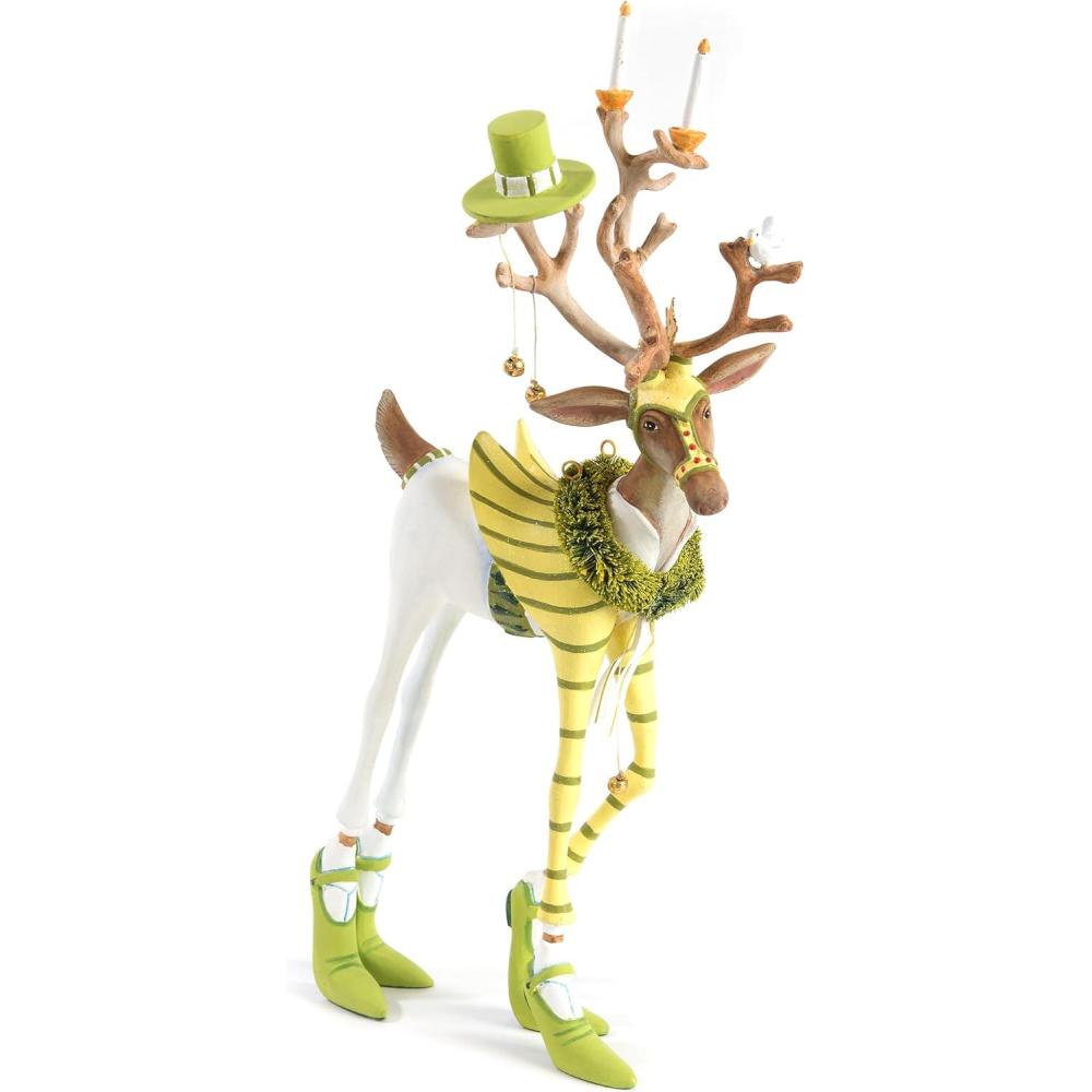 imageMACKENZIECHILDS Patience Brewster Dash Away Figurine Christmas Home Decor Mrs SantaDash Away Prancer Reindeer
